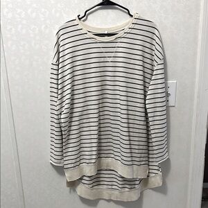 Striped Cream and Black Sweater